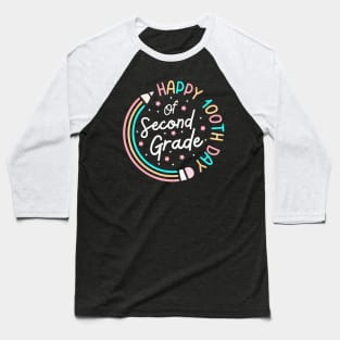 Happy 100Th Day 2Nd Grade 100 Days Of School Teacher Baseball T-Shirt